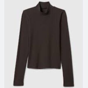 Gap Brown Ridded Mockneck Sweater Sz XL